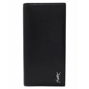 SAINT LAURENT Paris Monogram King Palm Bi fold Long Wallet